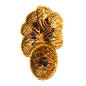 Vintage 1950s Wade California Pottery Leaf Pine Cone Divided Serving Dish MCM